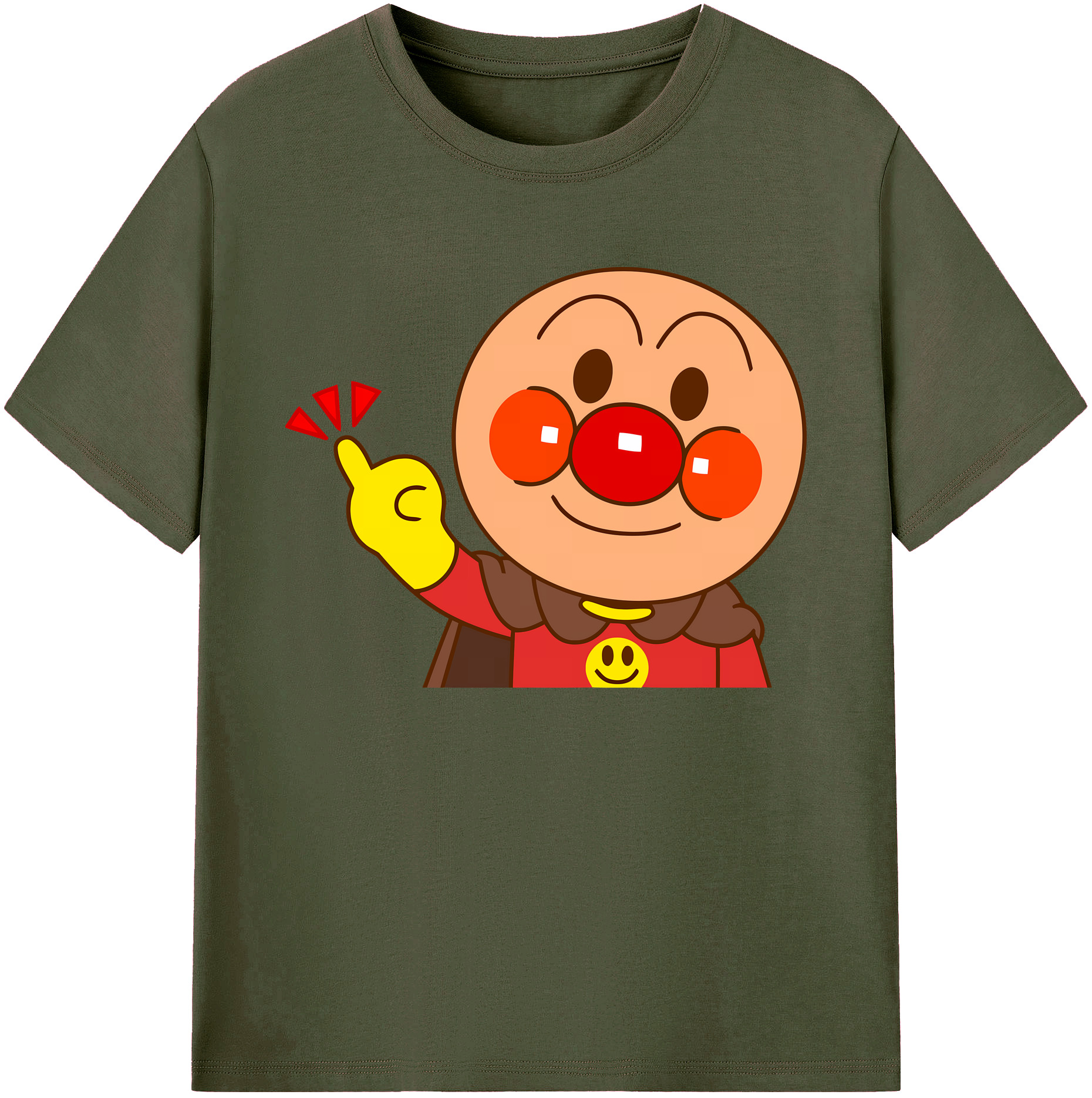 （画像用） アンパンマン Anpanman 綿100％ メンズ半袖Tシャツ｜肌触りやわらか＆通気性